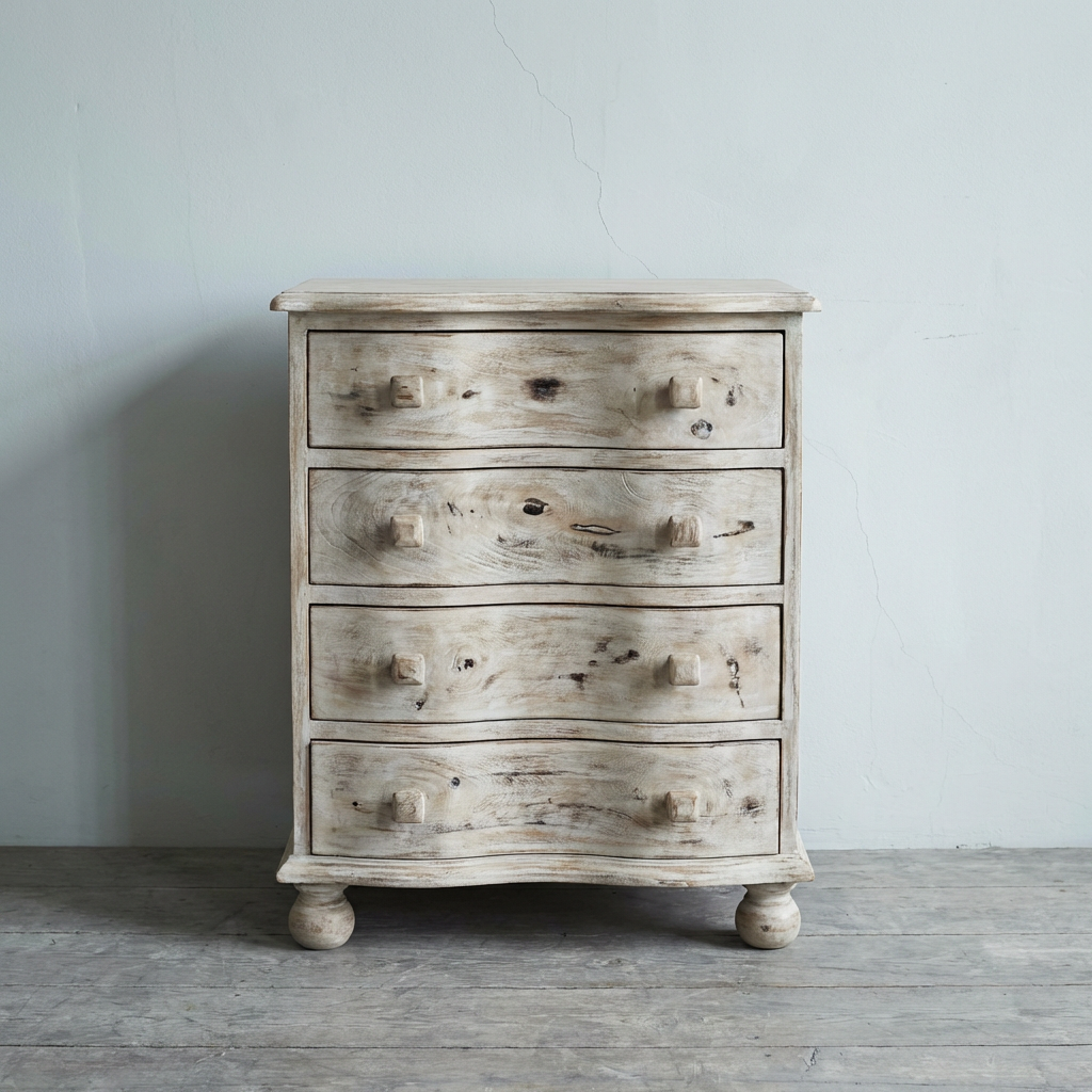 Whitewashed Bedside Chest — Chest