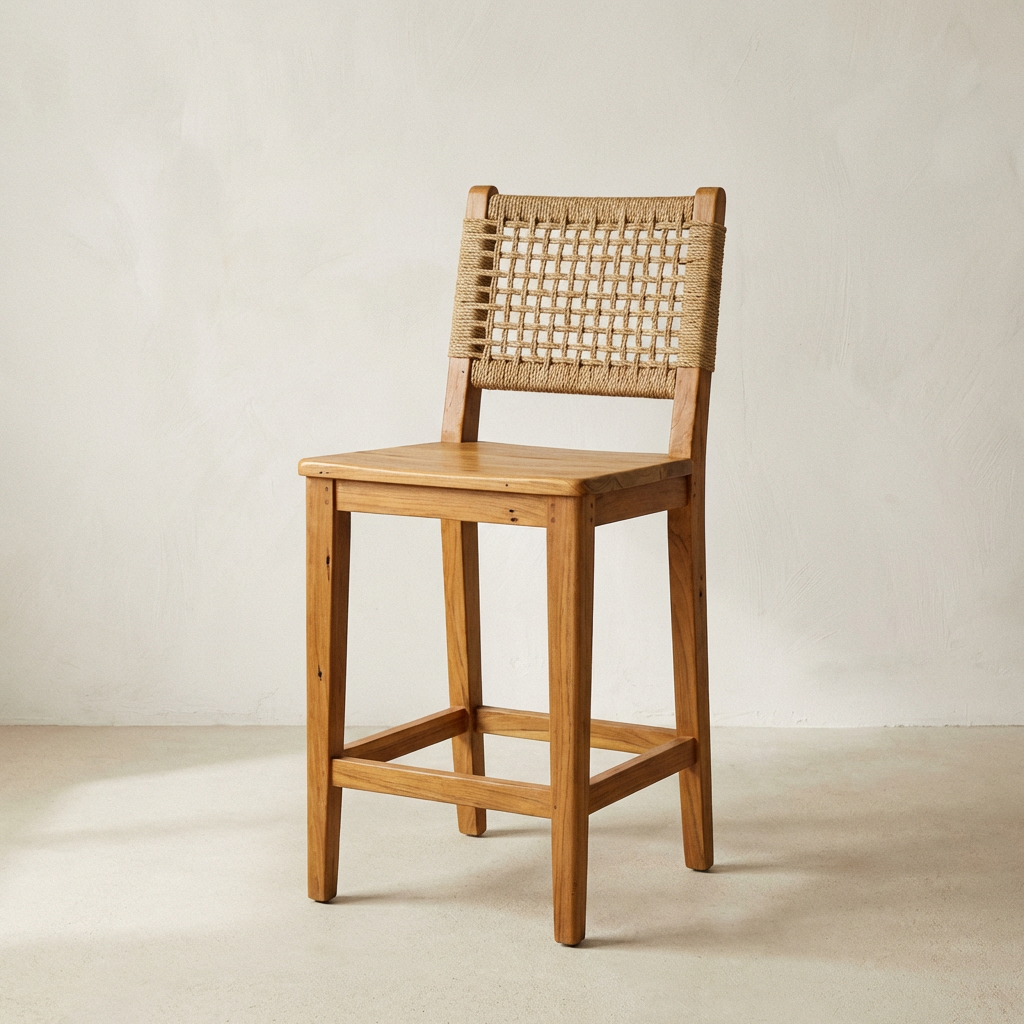 Teak Rope Counter Chair — Counter chair