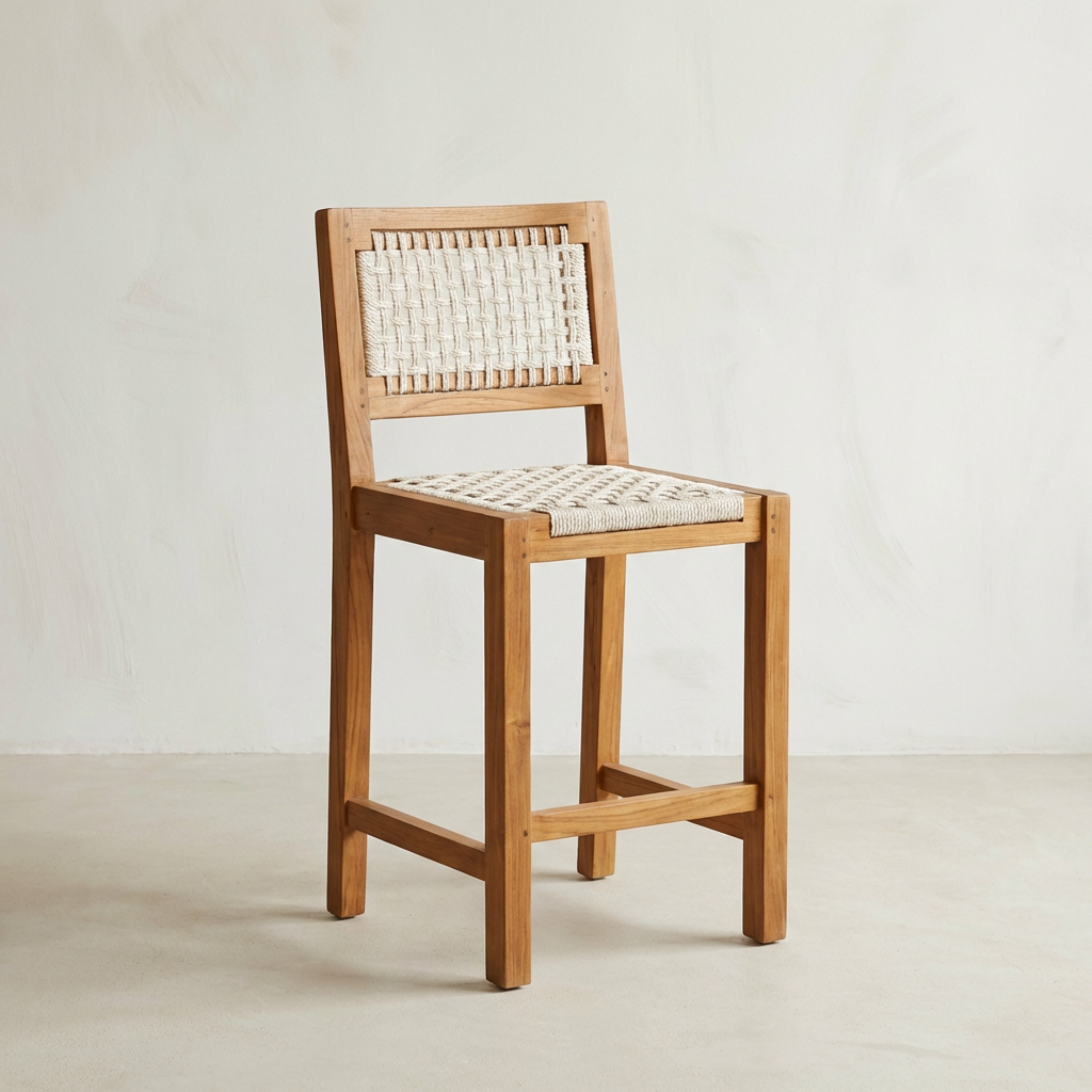Teak Rope Counter Chair — Counter chair