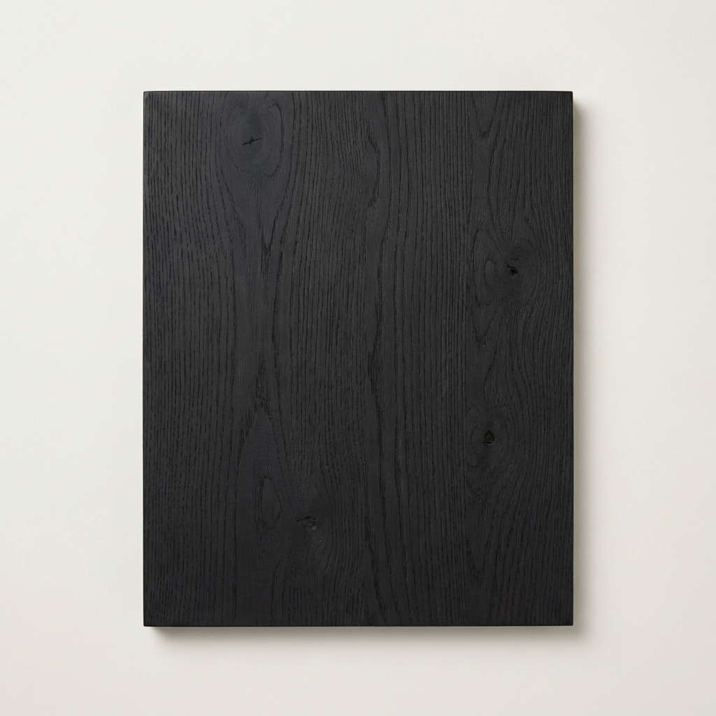 Ebonised — solid oak swatch with near-black matte. grain still legible. uk demand 14,500/mo.